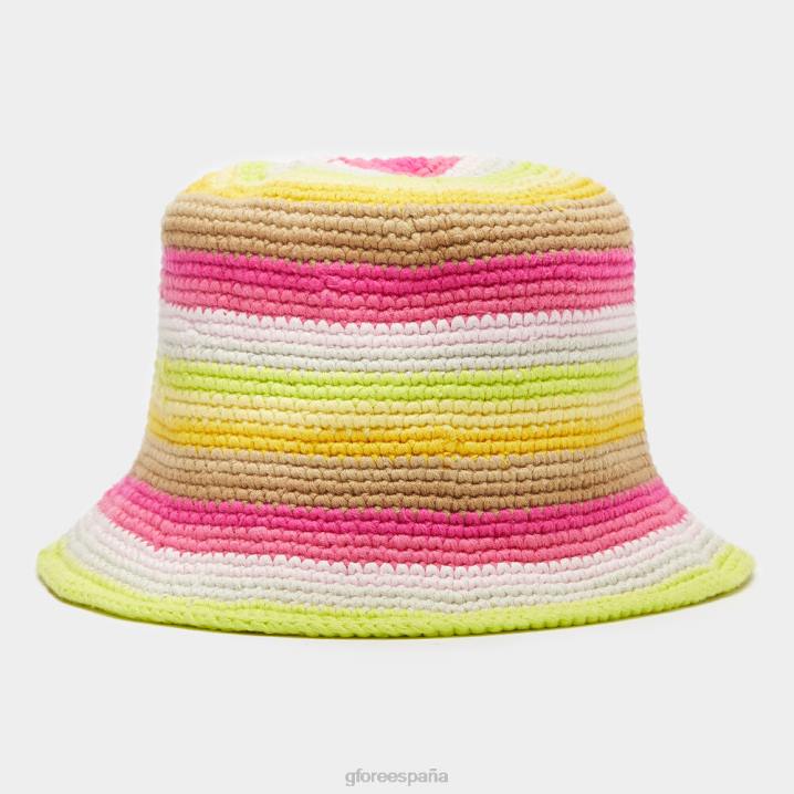 kadınlar sınırlı sayıda üretilen çizgili tığ işi anne golfçü kova şapkası G/FORE gün kızdırma pembe aksesuar BV0X454