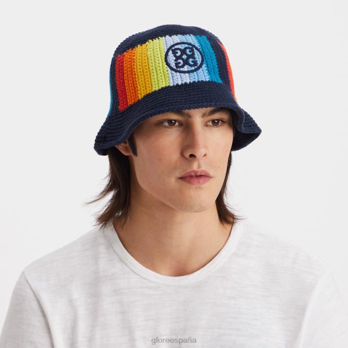 üniseks Circle G\'nin renk karışımı tığ işi kova şapkası G/FORE alacakaranlık aksesuar BV0X274