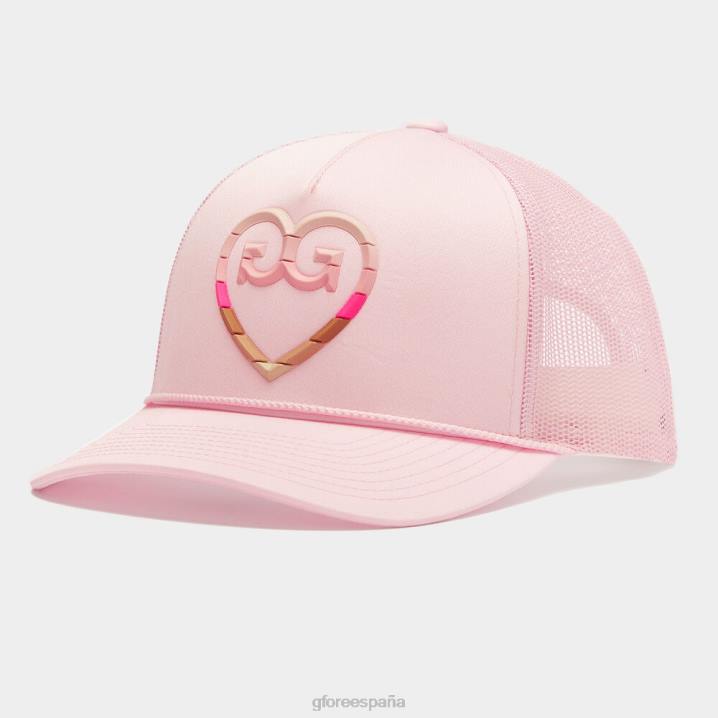 üniseks çizgili kalp g'nin kilitli örgü kamyon şoförü şapkası G/FORE kızarmak aksesuar BV0X461