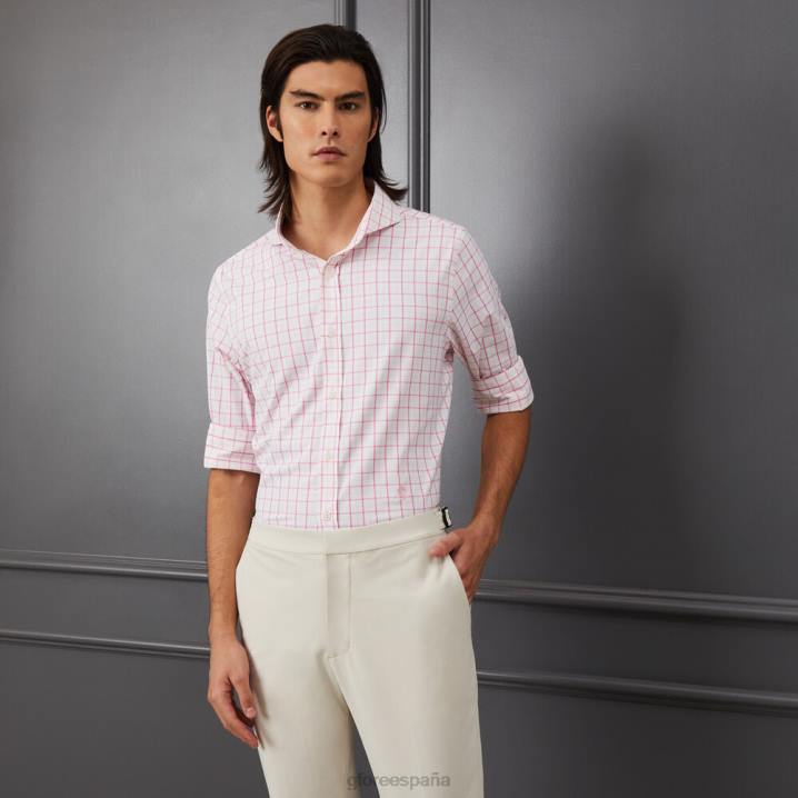 erkekler Tattersall ekose modern yakalı naylon dokuma slim fit gömlek G/FORE açelya Giyim BV0X10