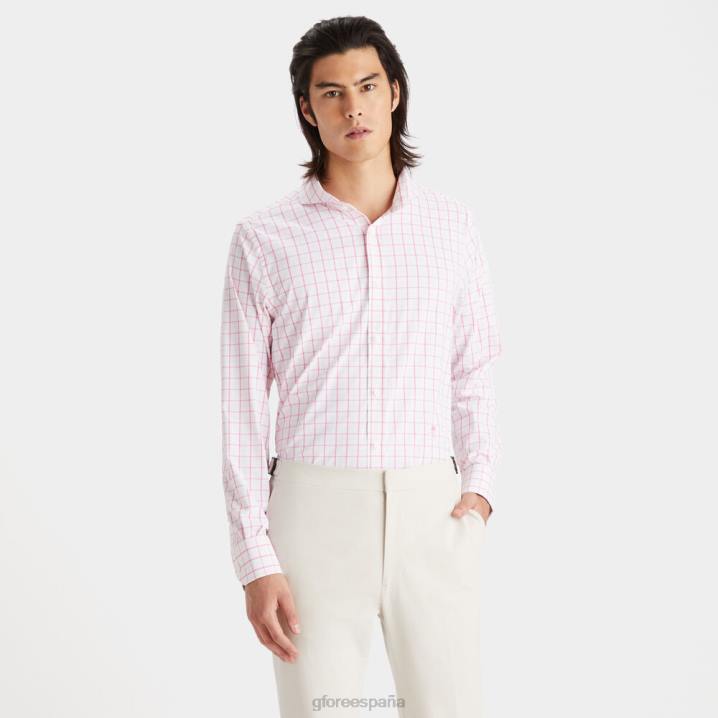 erkekler Tattersall ekose modern yakalı naylon dokuma slim fit gömlek G/FORE açelya Giyim BV0X10