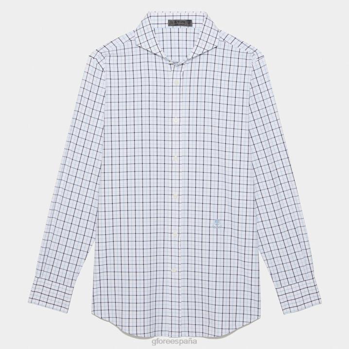 erkekler Tattersall ekose modern yakalı naylon dokuma slim fit gömlek G/FORE alacakaranlık Giyim BV0X12