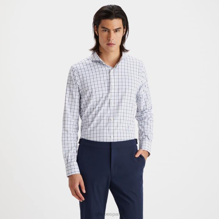 erkekler Tattersall ekose modern yakalı naylon dokuma slim fit gömlek G/FORE alacakaranlık Giyim BV0X12