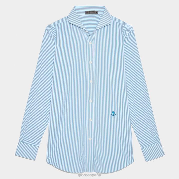 erkekler klasik şerit modern geniş yakalı naylon dokuma slim fit gömlek G/FORE benzin Giyim BV0X63