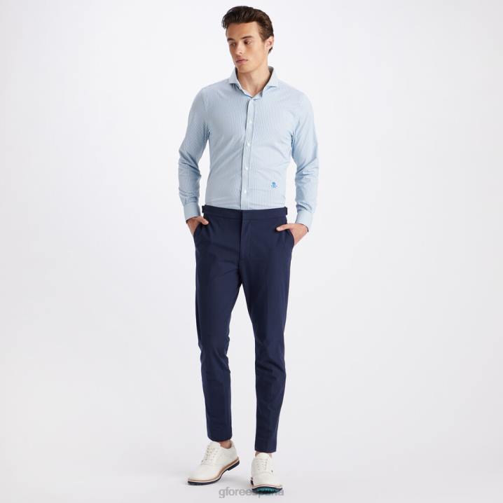 erkekler klasik şerit modern geniş yakalı naylon dokuma slim fit gömlek G/FORE benzin Giyim BV0X63