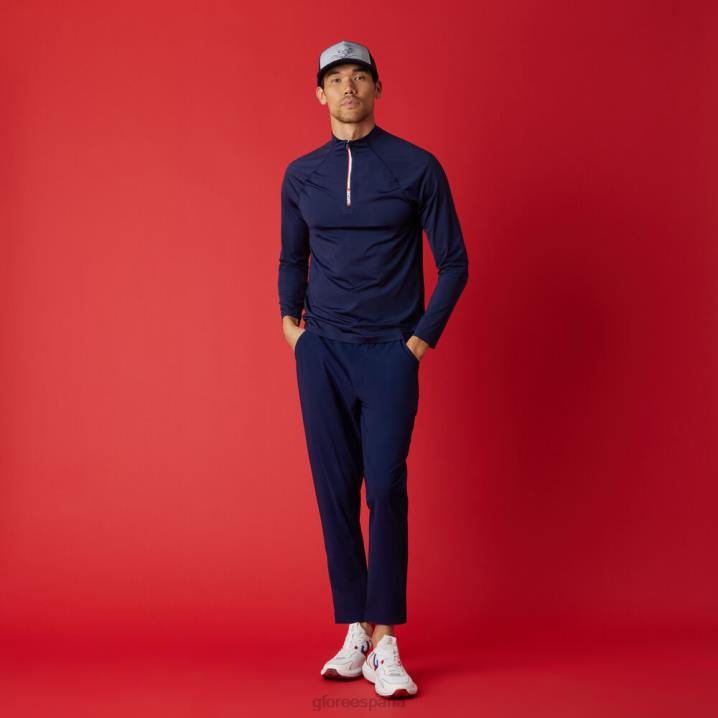 erkekler Tech Nylon Ops Çeyrek Fermuarlı Slim Fit Taban Katmanı G/FORE vatansever donanma Giyim BV0X13