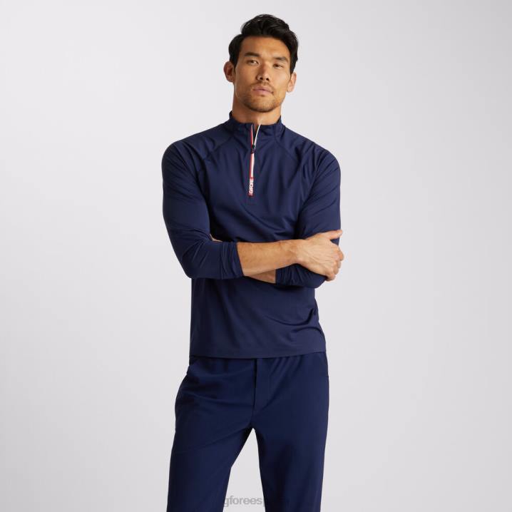 erkekler Tech Nylon Ops Çeyrek Fermuarlı Slim Fit Taban Katmanı G/FORE vatansever donanma Giyim BV0X13