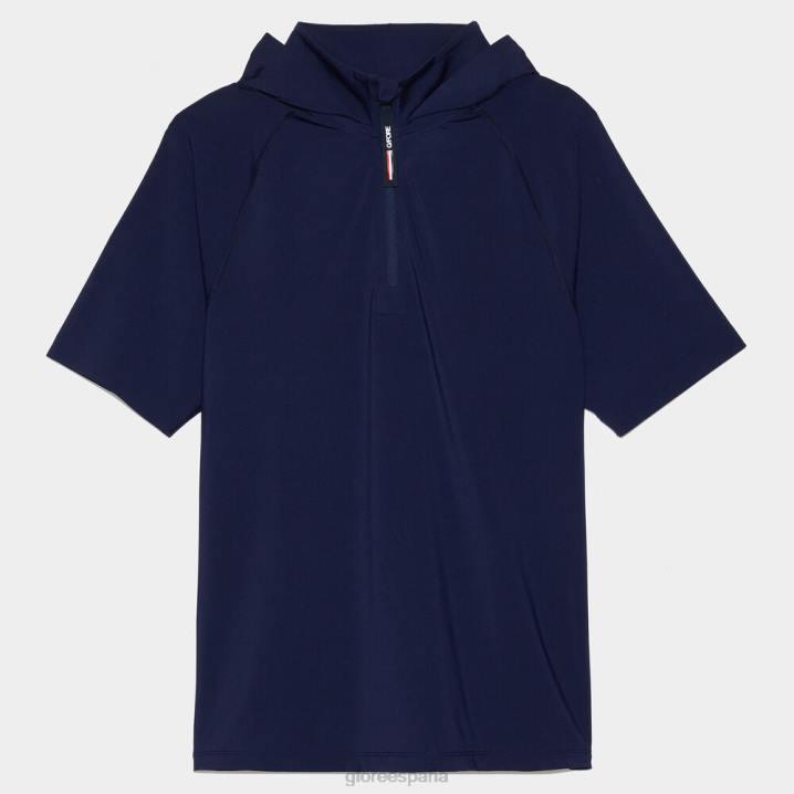 erkekler tech naylon kısa kollu ops çeyrek fermuarlı kapüşonlu slim fit kazak G/FORE vatansever donanma Giyim BV0X51