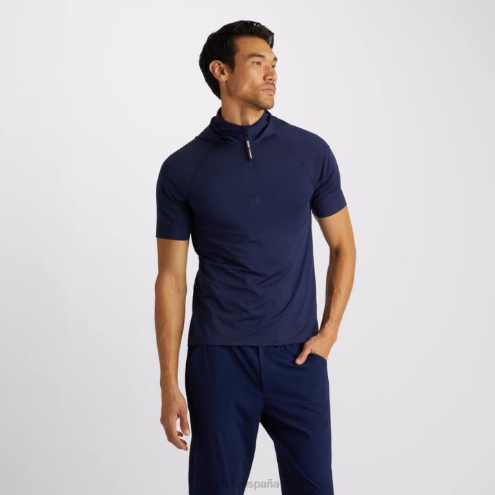 erkekler tech naylon kısa kollu ops çeyrek fermuarlı kapüşonlu slim fit kazak G/FORE vatansever donanma Giyim BV0X51