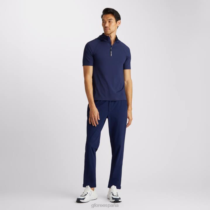 erkekler tech naylon kısa kollu ops çeyrek fermuarlı kapüşonlu slim fit kazak G/FORE vatansever donanma Giyim BV0X51