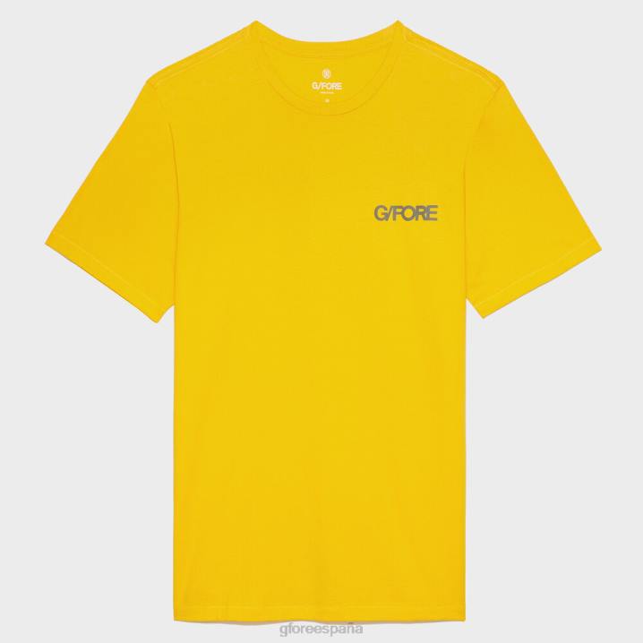 erkekler degrade daire g'nin pamuklu dar kesim tişört G/FORE sarı uçmak Giyim BV0X52