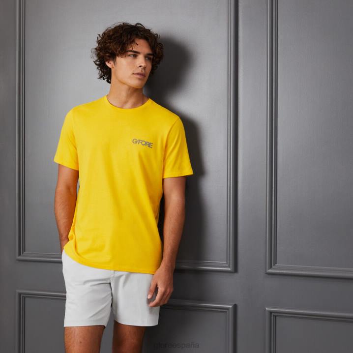 erkekler degrade daire g\'nin pamuklu dar kesim tişört G/FORE sarı uçmak Giyim BV0X52