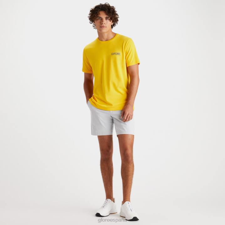 erkekler degrade daire g\'nin pamuklu dar kesim tişört G/FORE sarı uçmak Giyim BV0X52