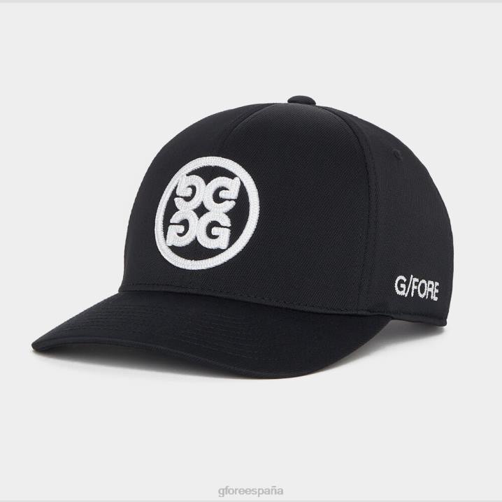üniseks Circle G'nin streç dimi snapback şapkası G/FORE oniks aksesuar BV0X310