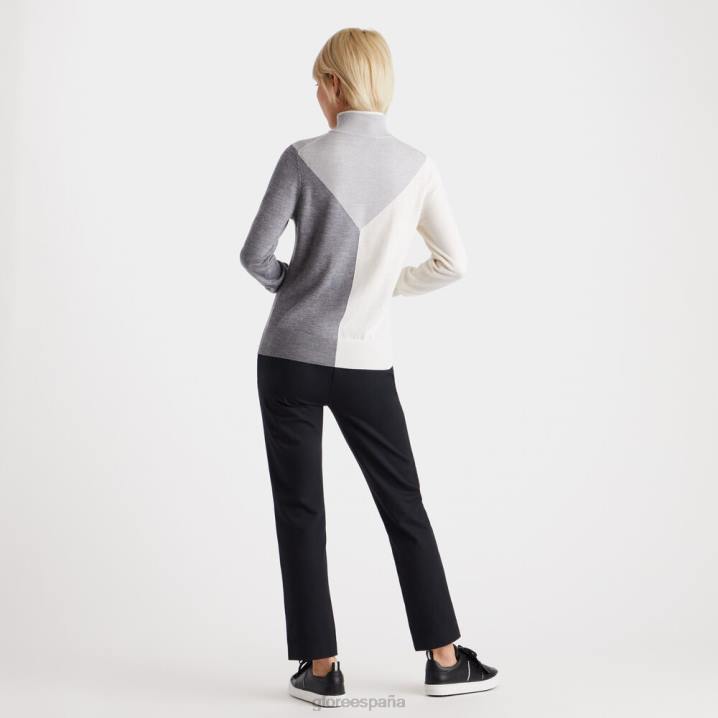 üniseks blok renk merinos yünü çeyrek fermuarlı kazak G/FORE funda grisi Giyim BV0X358