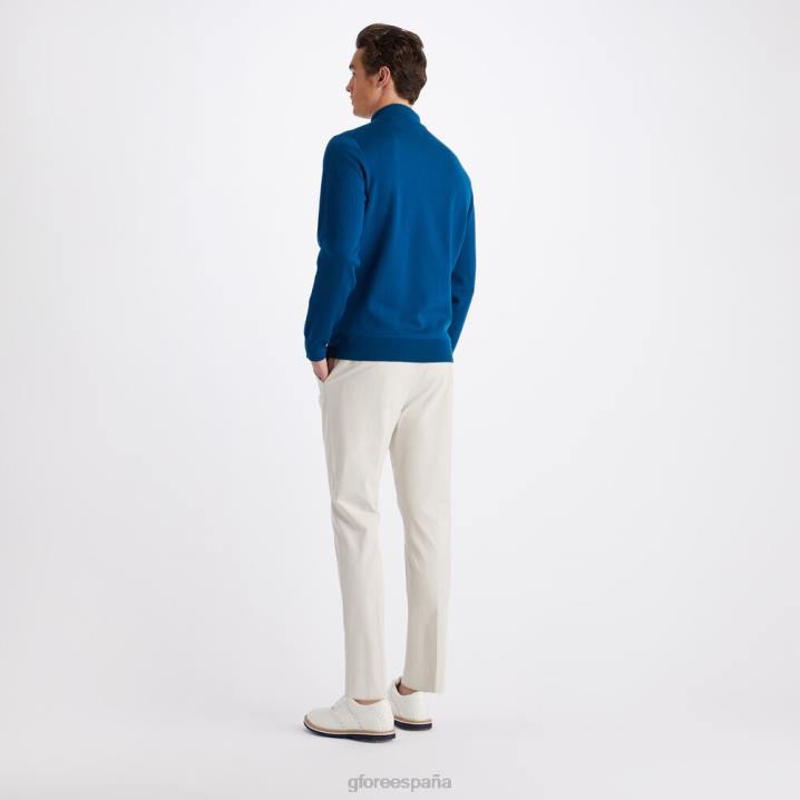 üniseks kontrast v yaka merinos yünü çeyrek fermuarlı kazak G/FORE benzin Giyim BV0X91