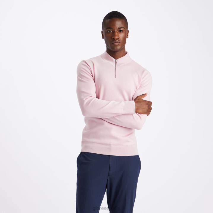 üniseks kontrast v yaka merinos yünü çeyrek fermuarlı kazak G/FORE kızarmak Giyim BV0X90