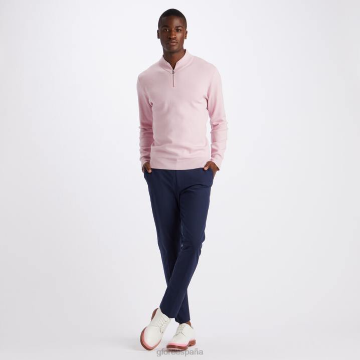 üniseks kontrast v yaka merinos yünü çeyrek fermuarlı kazak G/FORE kızarmak Giyim BV0X90