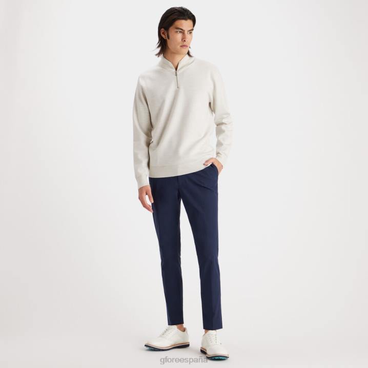 üniseks kontrast v yaka merinos yünü çeyrek fermuarlı kazak G/FORE taş funda Giyim BV0X92