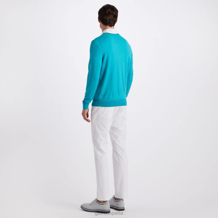 üniseks merinos yünü bisiklet yaka kazak G/FORE Sardunya Giyim BV0X55