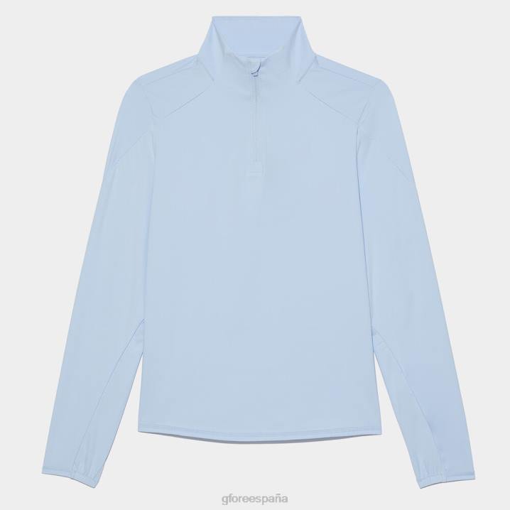 üniseks güneş kalkanı ipeksi teknoloji naylon çeyrek fermuar 1. katman G/FORE gökyüzü Giyim BV0X362