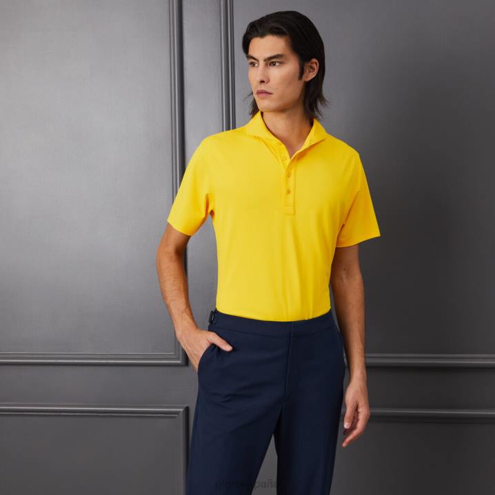 üniseks Essential modern geniş yakalı teknik pike slim fit polo G/FORE sarı uçmak Giyim BV0X16