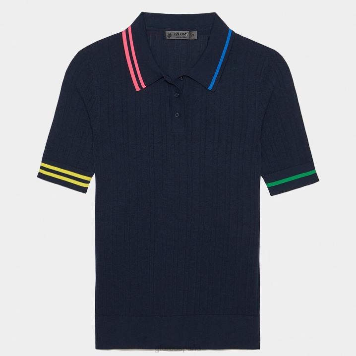 üniseks kontrast yaka ribana pamuk karışımlı polo G/FORE alacakaranlık Giyim BV0X349