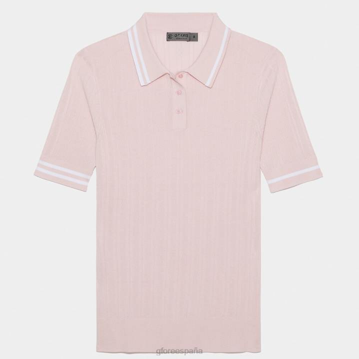 üniseks kontrast yaka ribana pamuk karışımlı polo G/FORE kızarmak Giyim BV0X347