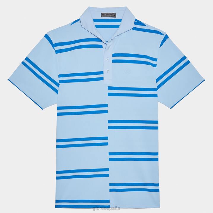 üniseks ofset şerit modern geniş yaka teknik pike slim fit polo G/FORE gökyüzü Giyim BV0X7