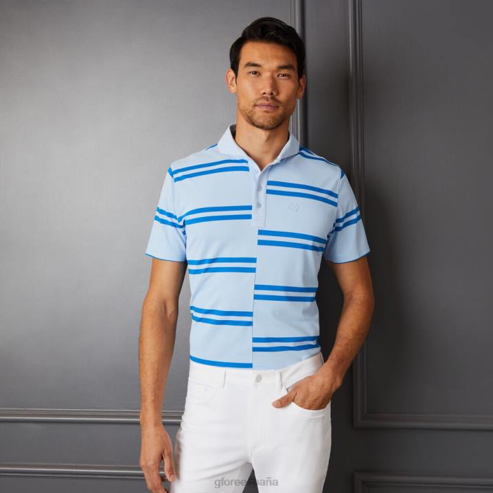 üniseks ofset şerit modern geniş yaka teknik pike slim fit polo G/FORE gökyüzü Giyim BV0X7