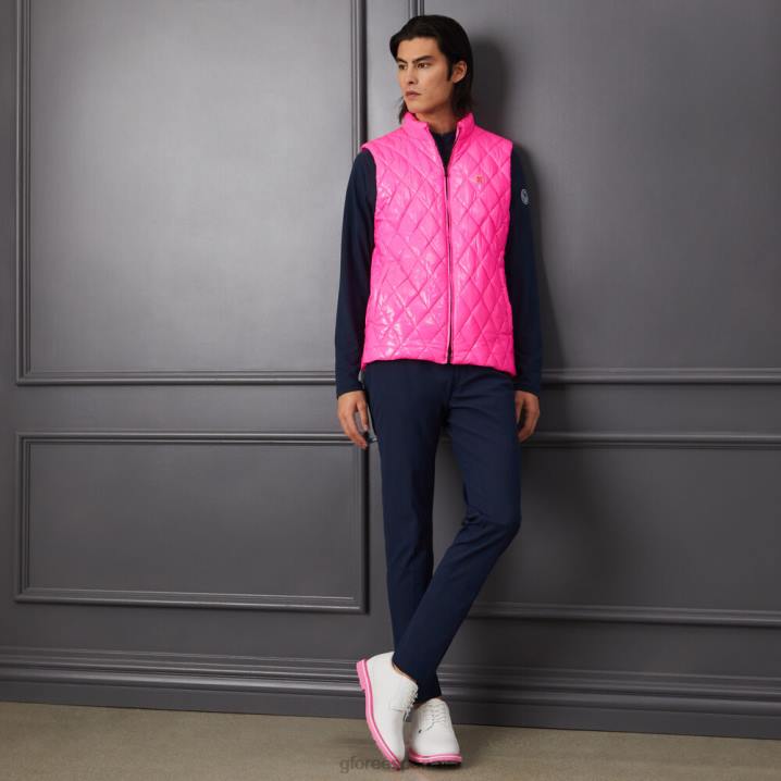 üniseks kapitone kaplamalı naylon yün astarlı slim fit şişme yelek G/FORE nakavt pembe Giyim BV0X27