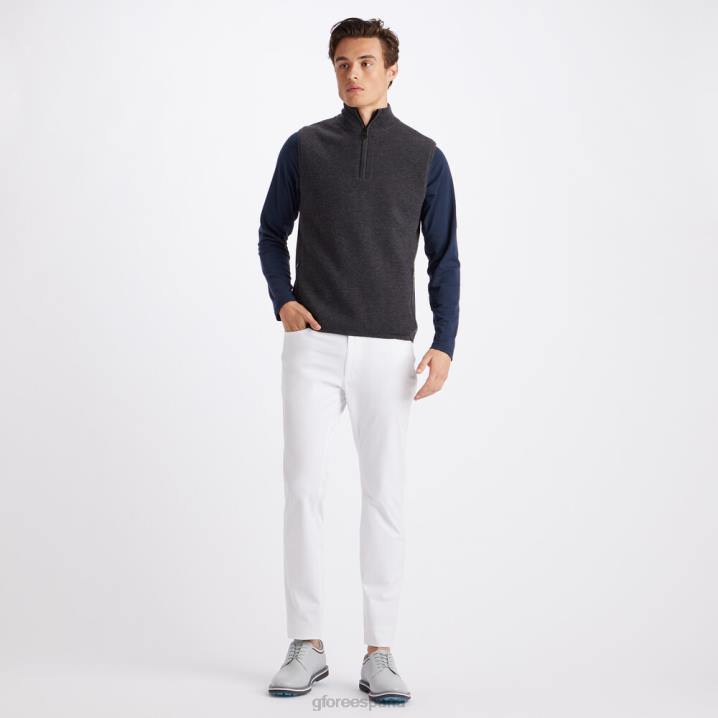 üniseks merinos yünü teknik astarlı slim fit dunes yelek G/FORE kömür funda gri Giyim BV0X127